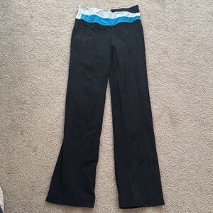 Lululemon Yoga Pants with Blue and White Waistband